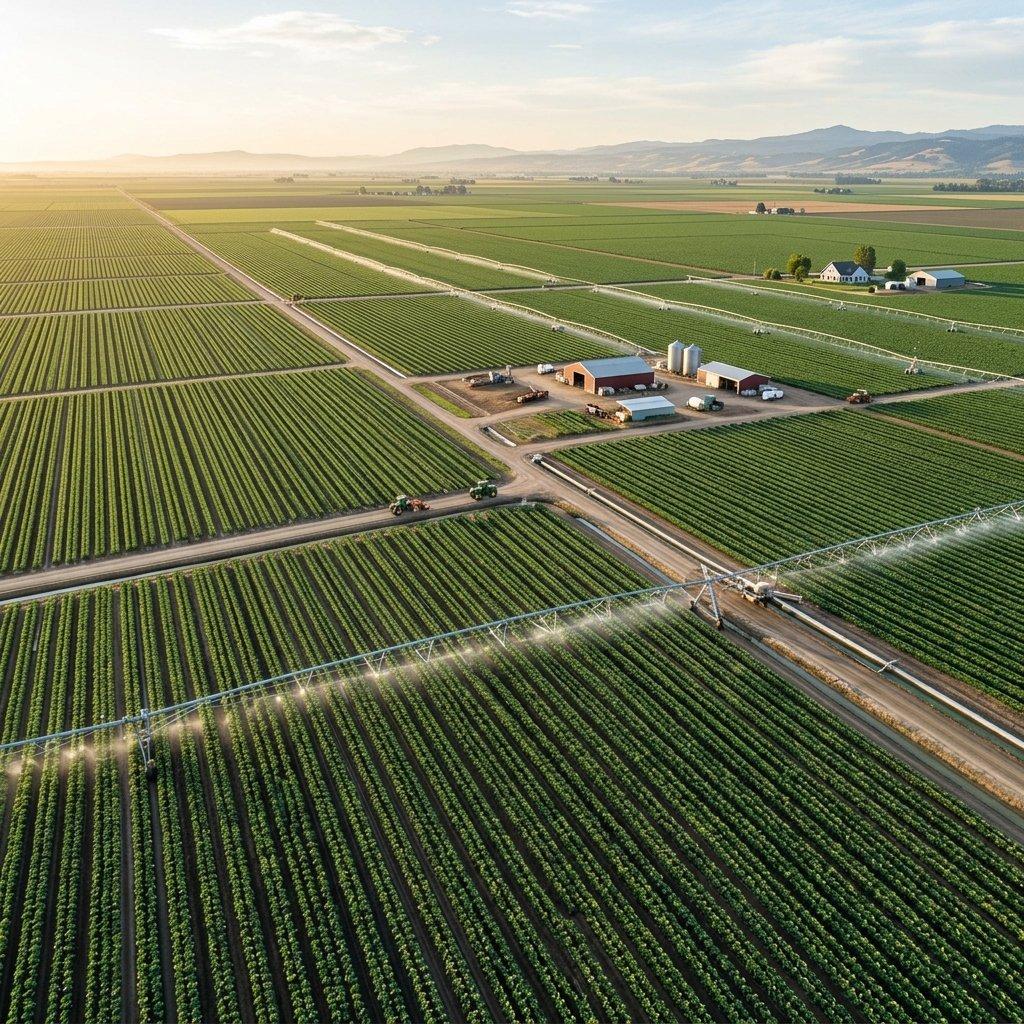Large-scale agricultural operations supported by enterprise strategy